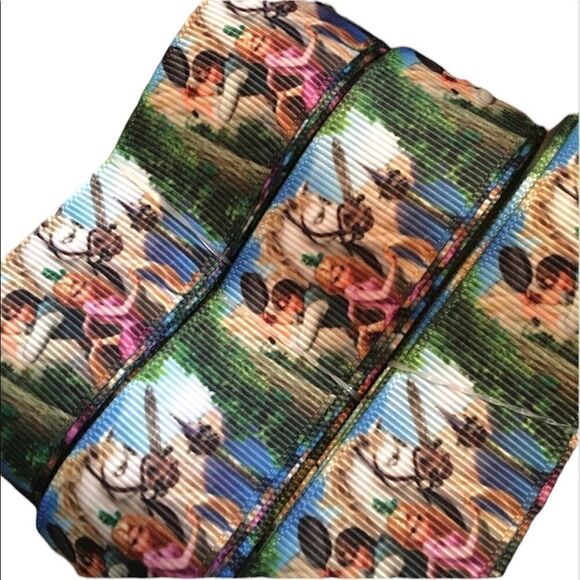 Grosgrain Ribbon 7/8” 5 yards 5/$20 Tangled movie rapunzel prince Flynn Rider - Picture 1 of 3